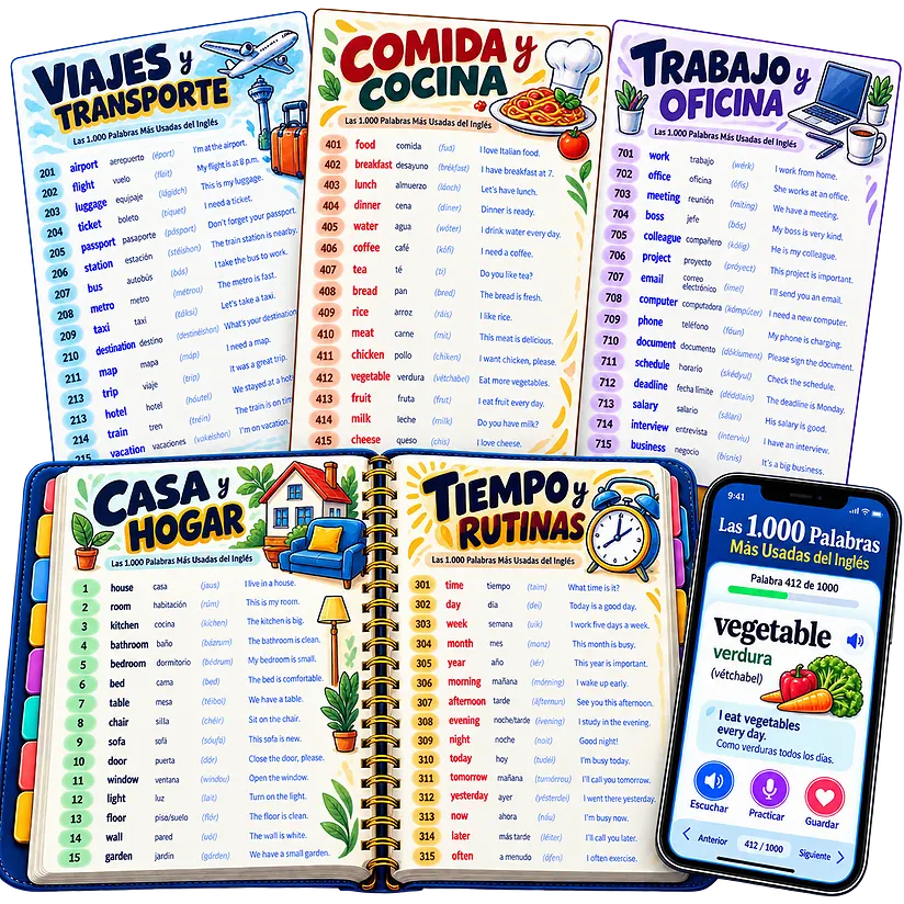 Las 1.000 Palabras Más Usadas del Inglés